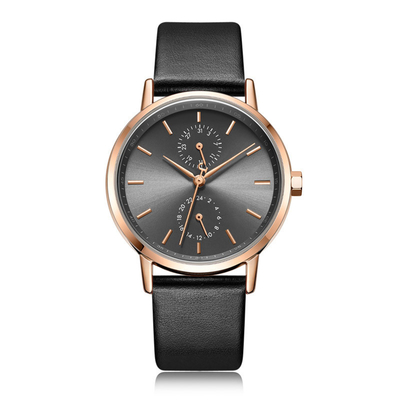 L'orologio di cuoio casuale Pin Buckle Tempered Glass Waterproof delle piccole donne del quadrante
