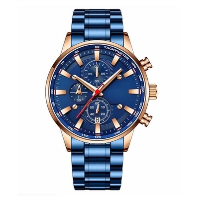 Orologio d'acciaio impermeabile multifunzionale dei bandisti degli orologi 30m di S di Sapphire Glass Mirror Men '