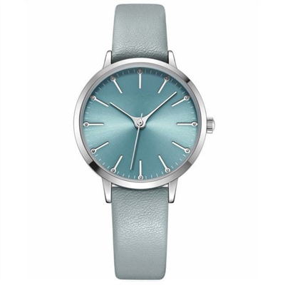 Superficie di lusso di cuoio di Microfiber della lega dell'orologio 14mm del quarzo delle donne della cinghia