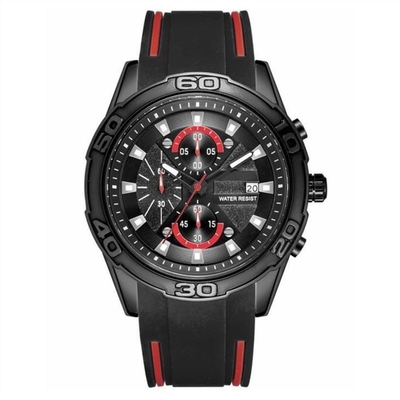 Orologi da uomo con cinturino in gomma al quarzo digitale in lega di silicone con cronografo cinturino