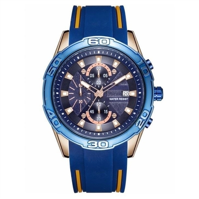 Orologi da uomo con cinturino in gomma al quarzo digitale in lega di silicone con cronografo cinturino