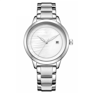 Orologio da polso al quarzo da donna in acciaio inossidabile in metallo per donna semplice alla moda