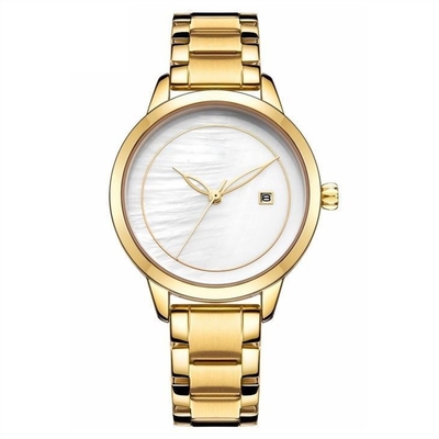 Orologio da polso al quarzo da donna in acciaio inossidabile in metallo per donna semplice alla moda