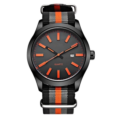 l'orologio sportivo analogico dell'orologio di 275mm del quarzo degli uomini di nylon del movimento