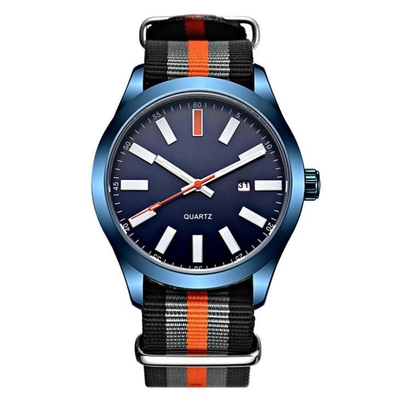l'orologio sportivo analogico dell'orologio di 275mm del quarzo degli uomini di nylon del movimento