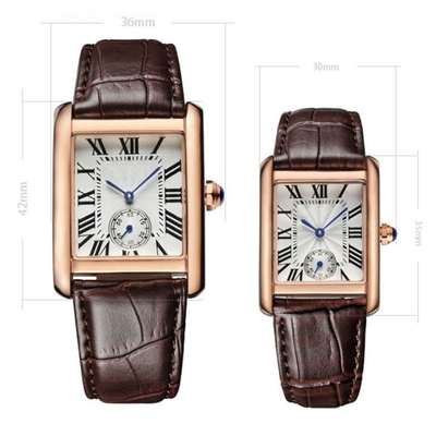 Orologi quadrati del quadrante dell'orologio di Pin Buckle Alloy Square Case per le signore