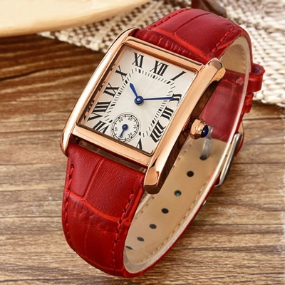 Orologi quadrati del quadrante dell'orologio di Pin Buckle Alloy Square Case per le signore