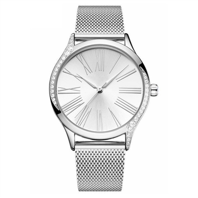 Orologio Diamond Casual Watches di acciaio inossidabile del quarzo delle donne d'acciaio solide del fermaglio