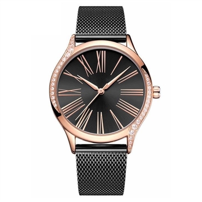 Orologio Diamond Casual Watches di acciaio inossidabile del quarzo delle donne d'acciaio solide del fermaglio