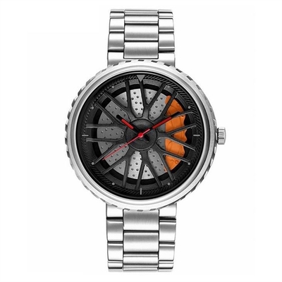 Orologi resistenti dell'acqua di acciaio inossidabile del quarzo degli uomini stratificati vacillati dell'orologio