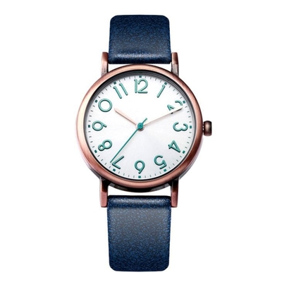 Le signore del movimento del quarzo rivestono di pelle orologio di cuoio impermeabile di vita di Vogue 30m dell'orologio il piccolo