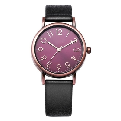 Le signore del movimento del quarzo rivestono di pelle orologio di cuoio impermeabile di vita di Vogue 30m dell'orologio il piccolo