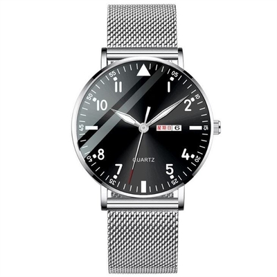 Orologi semplici del classico di acciaio inossidabile degli orologi degli uomini alla moda semplici del quadrante rotondo