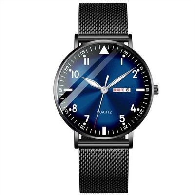 Orologi semplici del classico di acciaio inossidabile degli orologi degli uomini alla moda semplici del quadrante rotondo