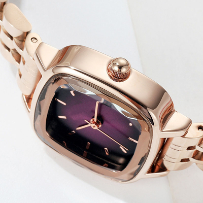 Orologio di lusso del quarzo di acciaio inossidabile di modo impermeabile per le donne
