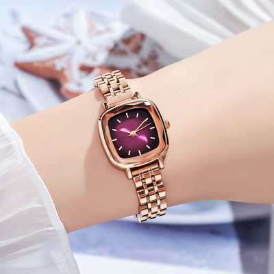Orologio di lusso del quarzo di acciaio inossidabile di modo impermeabile per le donne