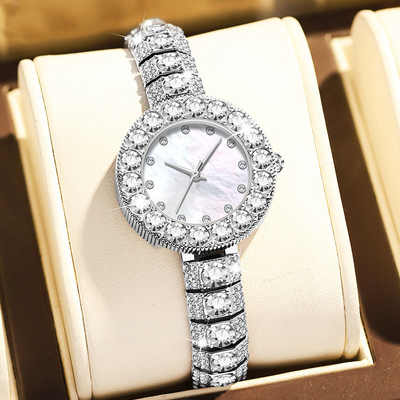 Adatti a donne di lusso leggere l'orologio del quarzo con Diamond Waterproof