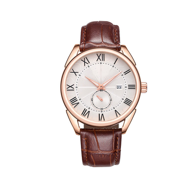 Gli orologi impermeabili di cuoio degli uomini di colori di modo dell'orologio del quarzo della lega 3atm