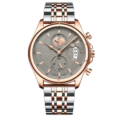 Orologi del quarzo del quadrante dell'orologio inossidabile della cinghia di stile di sport grandi per gli uomini