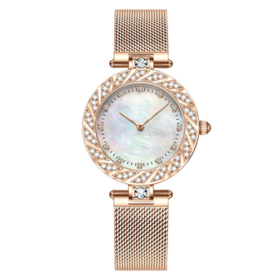 Trapano Mesh Belt Ladies Watch di Diamond Fashion Wrist Watch Bezel