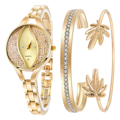 Orologio Diamond Bracelet Set del quarzo delle signore di modo del CE ROHS