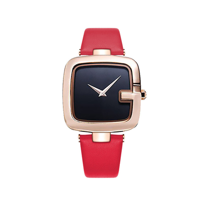 OEM impermeabile 3atm dell'orologio del quarzo delle piccole donne quadrate dell'orologio del catenaccio del fermaglio