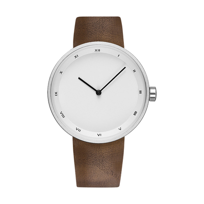 Orologio di cuoio della cinghia dell'orologio ultra sottile senza cuciture del quarzo per gli uomini