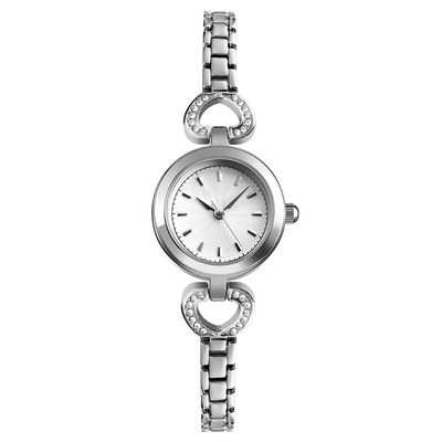 Orologio stridente fine Diamond Encrusted Dial del quarzo di acciaio inossidabile