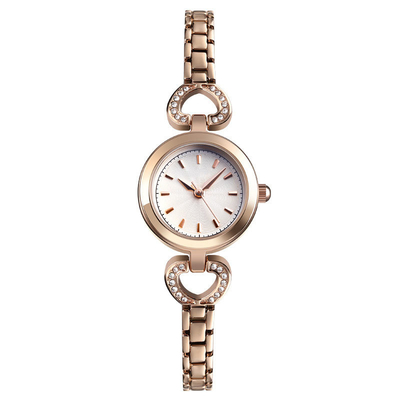 Orologio stridente fine Diamond Encrusted Dial del quarzo di acciaio inossidabile