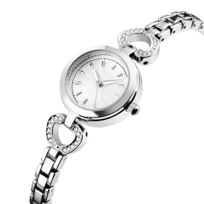 Orologio stridente fine Diamond Encrusted Dial del quarzo di acciaio inossidabile