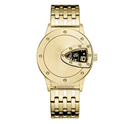 Orologio funzionale in acciaio inossidabile con movimento di quarzo e display del tempo