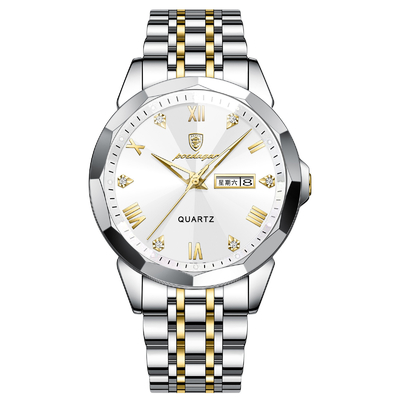Orologio da polso in quarzo argento resistenza all' acqua 3ATM Display di tempo disponibile