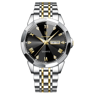 Orologio da polso in quarzo argento resistenza all' acqua 3ATM Display di tempo disponibile
