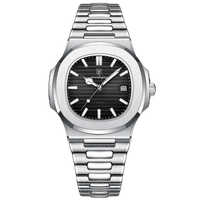 Larghezza della banda 20 mm Quarzo in acciaio inossidabile Orologio da polso Opzione di visualizzazione del tempo Pesa 135g