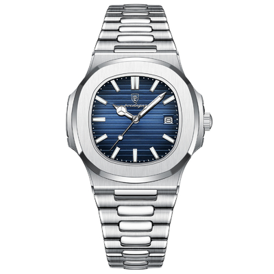Larghezza della banda 20 mm Quarzo in acciaio inossidabile Orologio da polso Opzione di visualizzazione del tempo Pesa 135g