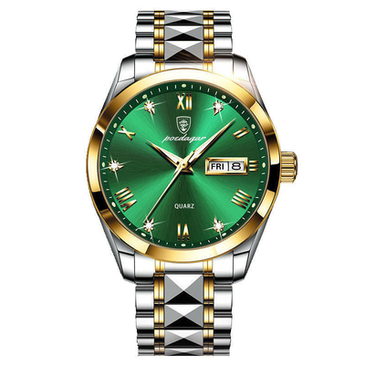 Orologio da polso in quarzo in acciaio inossidabile con cassa Spessore 13 mm Lunghezza della fascia 24 cm