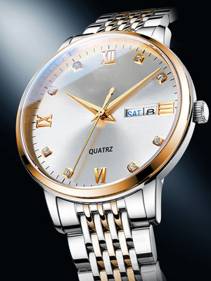 22 cm lunghezza della fascia Legato Quarzo Orologio da polso con display del tempo