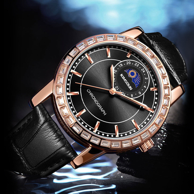 Orologi da polso in acciaio inossidabile a batteria di quarzo con quadrante personalizzato e chiusura a chiusura