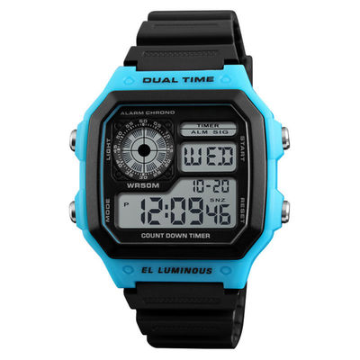 Digital e l'orologio analogico hanno condotto l'orologio di Digital unisex dell'orologio elettronico