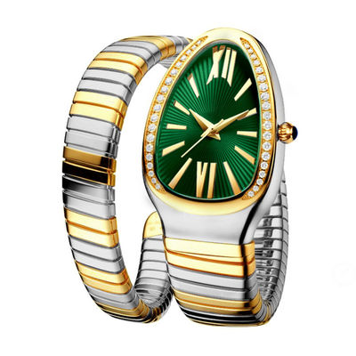 Serpentine Female Chain Wrist Watches, quarzo Movt Diamond Watch genuino del ODM