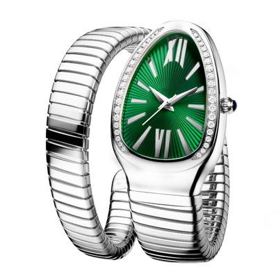 Serpentine Female Chain Wrist Watches, quarzo Movt Diamond Watch genuino del ODM