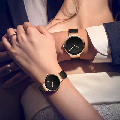 Diametro nascosto della prova 36mm dell'acqua dell'orologio 5bar del quarzo delle coppie del catenaccio