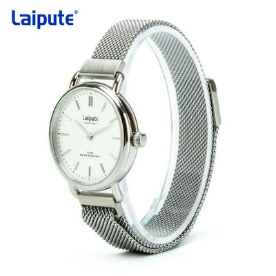 Signore Wearproof dell'orologio del braccialetto dell'orologio del quarzo di acciaio inossidabile 50*27*28cm