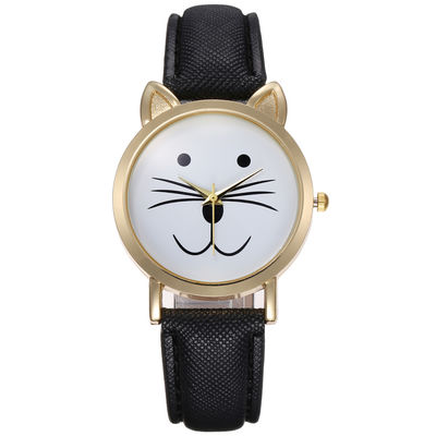 I bambini del quarzo di ROHS guardano, materiale della lega del peso di Cat Face Quartz Watch 35g