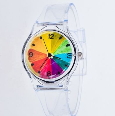 ODM trasparente del quadrante del cinturino di orologio di plastica di sport 40mm disponibile