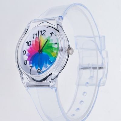 ODM trasparente del quadrante del cinturino di orologio di plastica di sport 40mm disponibile