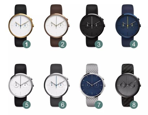il cronografo Matte Black Wrist Watch ROHS ha approvato 5atm impermeabile