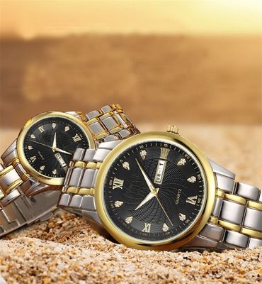 Orologio impermeabile del quarzo delle coppie 5ATM, Sandproof Diamond Couple Watches