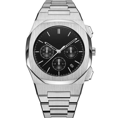 Cronografo dell'orologio del quarzo di acciaio inossidabile di SUS316L con la batteria di SR626SW