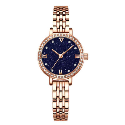 Spessore blu 3ATM Antiwater dell'orologio 11mm del quarzo delle donne dell'arenaria